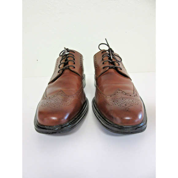 COLE HAAN Brown Ledley Grand Leather Full Brogue Wingtip Oxford 12M Dress Shoes main image 8